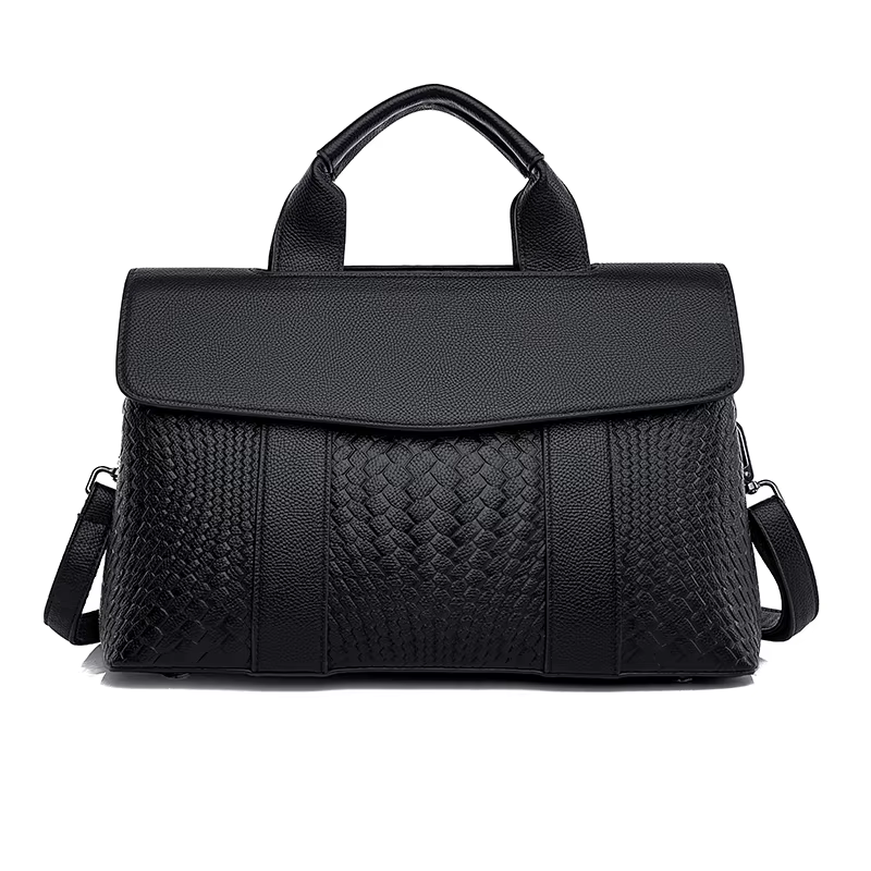 Ladies' Handbags Fashion Woven Pattern Large Capacity Top Quality Leather Women's Tote Bag Shoulder Bags Work Commuting